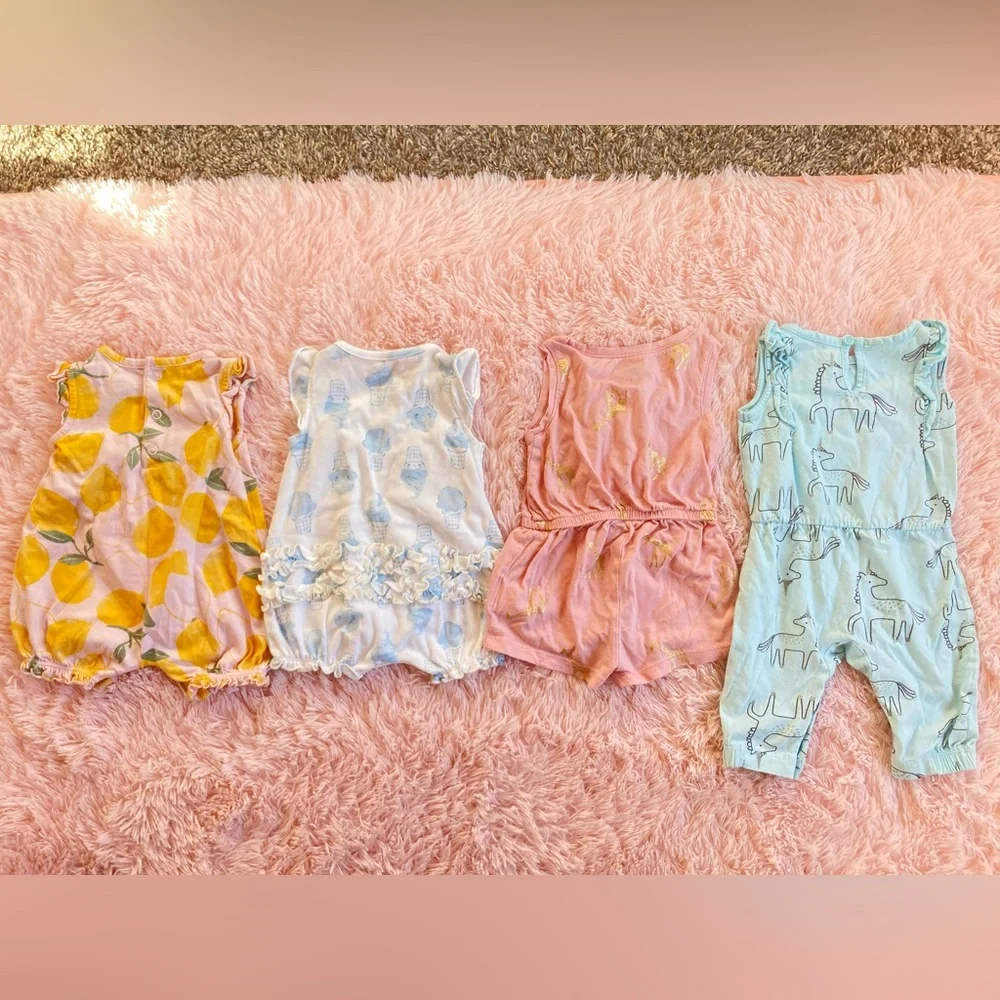 Carter's Kids Rompers and Jumpsuits Set - Yellow, White, Pink, Blue
